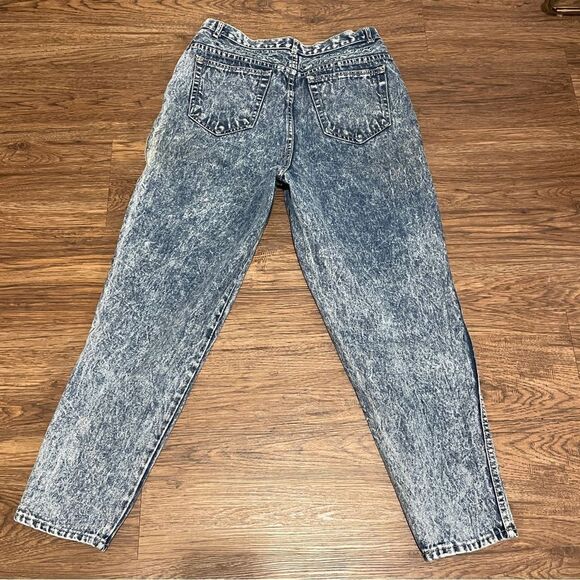 Vintage Gitano 80’s Ultra High Waist Tapered Leg Acid Washed Jeans Size 16 - Picture 11 of 11